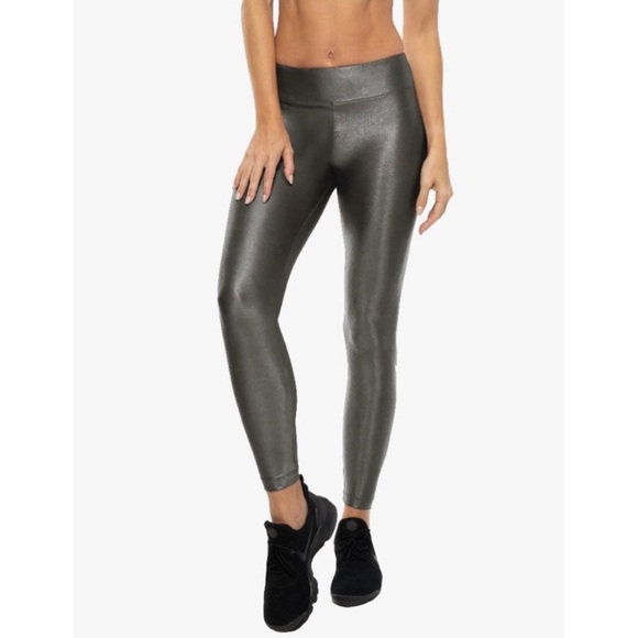 Koral Lustrous High Shine Disco Leggings Gunmetal Gray - Picture 4 of 7